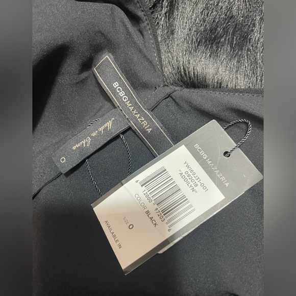 BCBGMAXAZRIA Addilyn Fringe-Trim Shift Dress Women’s Size 0 sleeveless LBD - Picture 13 of 16